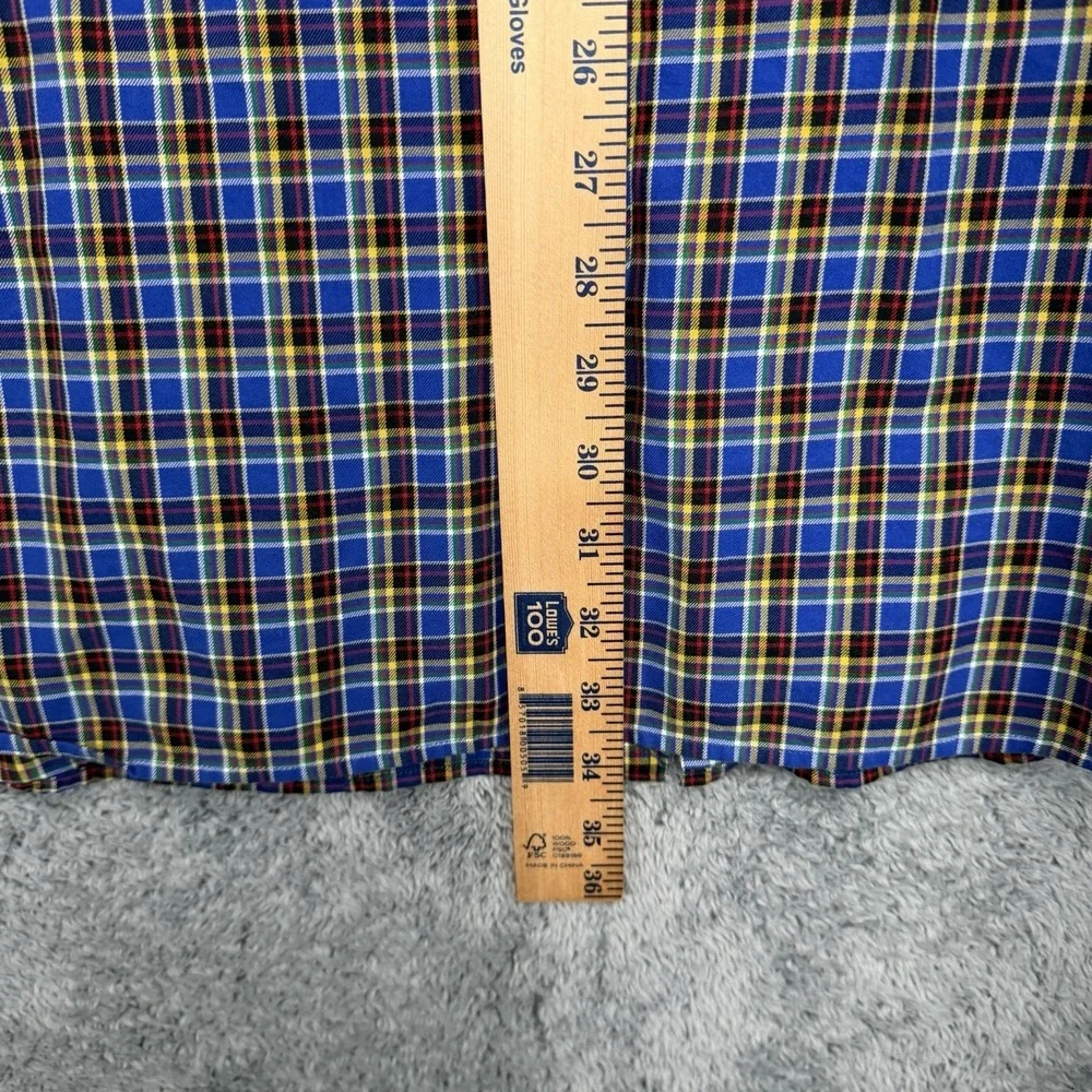 Ralph Lauren Shirt Mens 4XB Classic Fit Multicolor Plaid 100% Cotton Pony Preppy